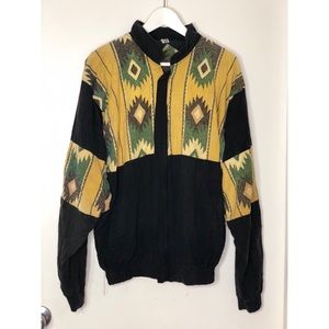 VINTAGE RARE 90s half print bomber
